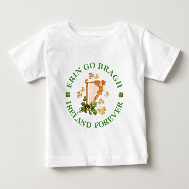 T-shirt Pour Bébé Erin Go Bragh - Irlande pour toujours (Devant)