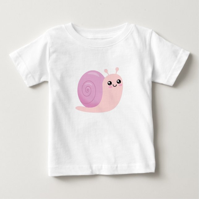 T-shirt Pour Bébé Escargot (Devant)