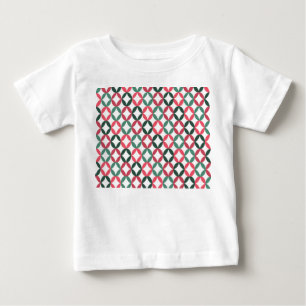 T-shirt Pour Bébé Espace positif et négatif - Turquoise et rose