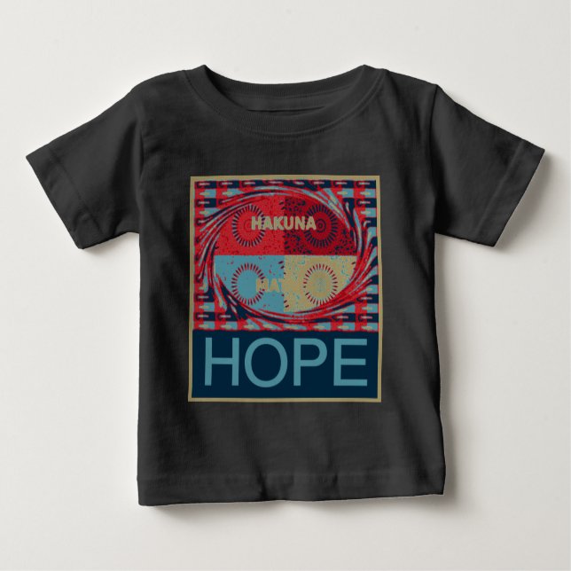 T-shirt Pour Bébé Espoir Pacifique : Un Design Calme Hakuna Matata (Devant)
