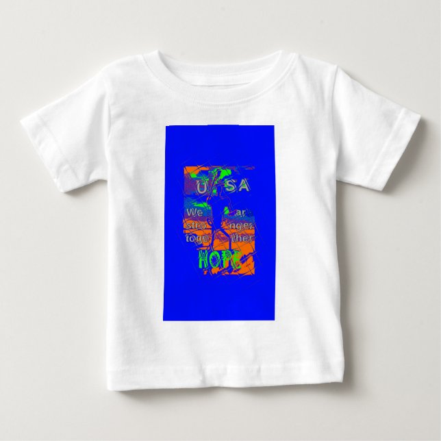 T-shirt Pour Bébé Espoir psychédélique des Etats-Unis : Art Blue Uni (Devant)
