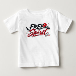 T-shirt Pour Bébé Esprit Libre – Streetwear Typographique d'Aventuri