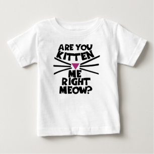 T-shirt Pour Bébé Est-ce que tu me chattes juste miow