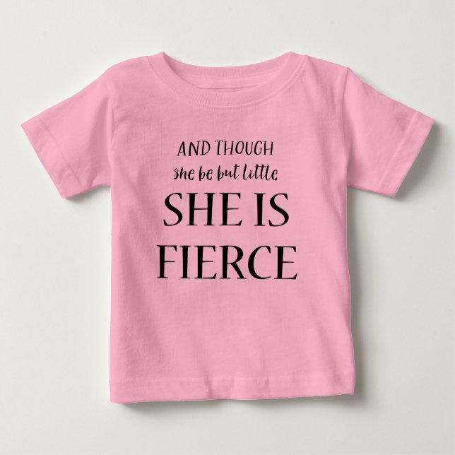 T-shirt Pour Bébé Et Bien Qu'Elle Soit Si Peu, Elle Est Une Citation (Devant)