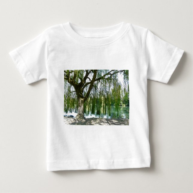 T-shirt Pour Bébé Étang par le saule pleurant (Devant)