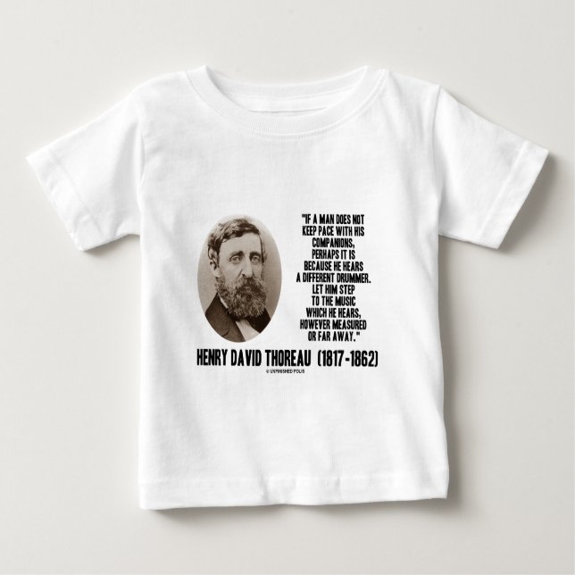 T-shirt Pour Bébé Étape différente de batteur de Thoreau en musique (Devant)