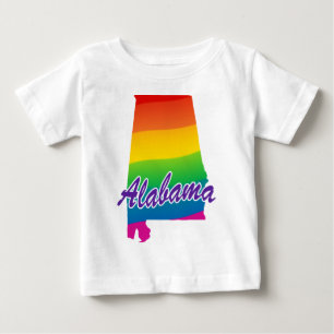 T-shirt Pour Bébé État Arc-En-Ciel De L'Alabama