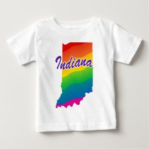 T-shirt Pour Bébé État Arc-En-Ciel De L'Indiana