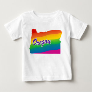 T-shirt Pour Bébé État Arc-En-Ciel De L'Oregon