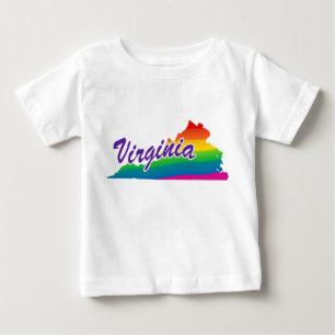 T-shirt Pour Bébé État Arc-En-Ciel De Virginie