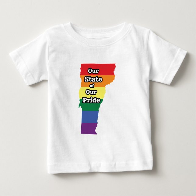T-shirt Pour Bébé État Gay pride| Vermont (Devant)