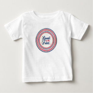 T-shirt Pour Bébé Etats-Unis/4 juillet patriotique Pays des libres