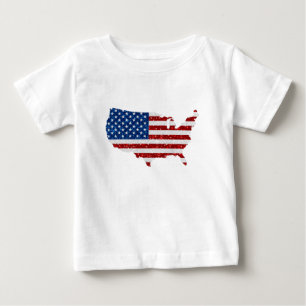T-shirt Pour Bébé États-Unis Drapeau Stars & Stripes Juillet 4 Parti