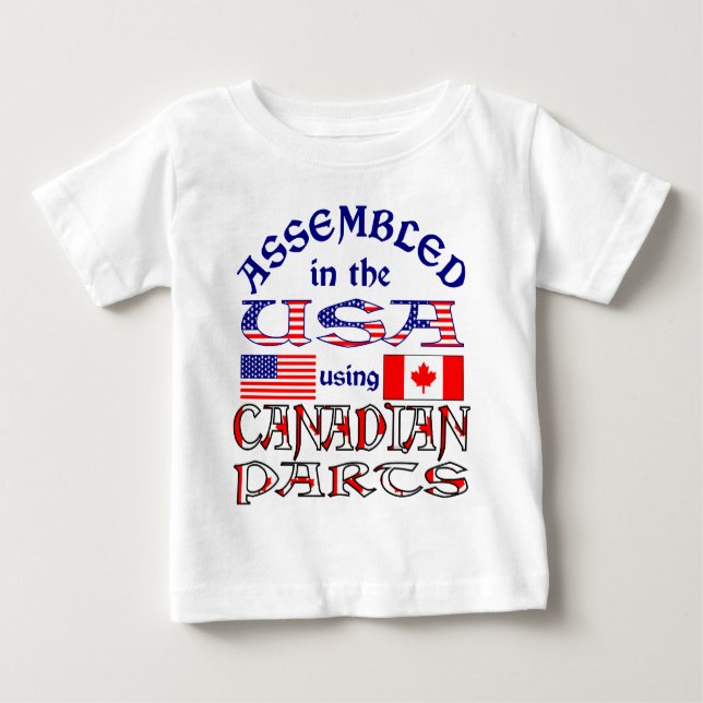 T-shirt Pour Bébé États-Unis pièces canadiennes 2 (Devant)