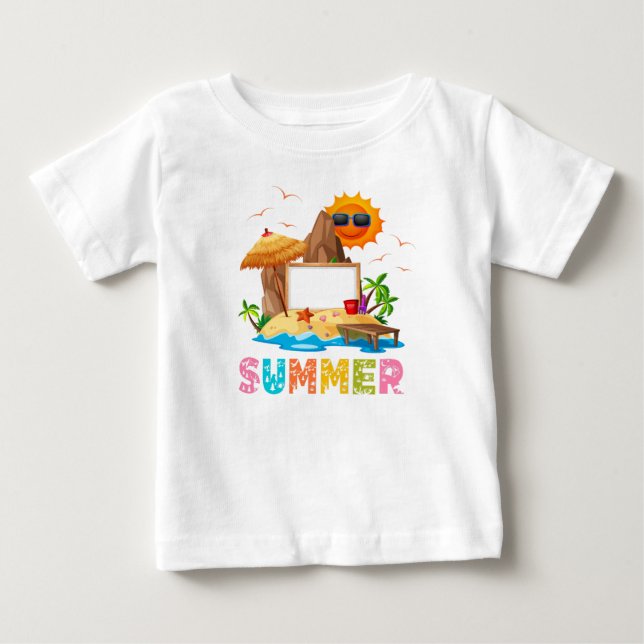 T-shirt Pour Bébé Été (Devant)