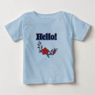 T-shirt Pour Bébé Été Bonjour Fleur