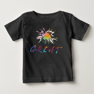 T-shirt Pour Bébé Été Mignon Multicolore Splash Bébé & Enfants
