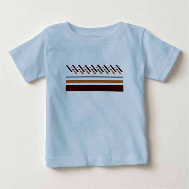 T-shirt Pour Bébé Été rayé coloré  (Devant)