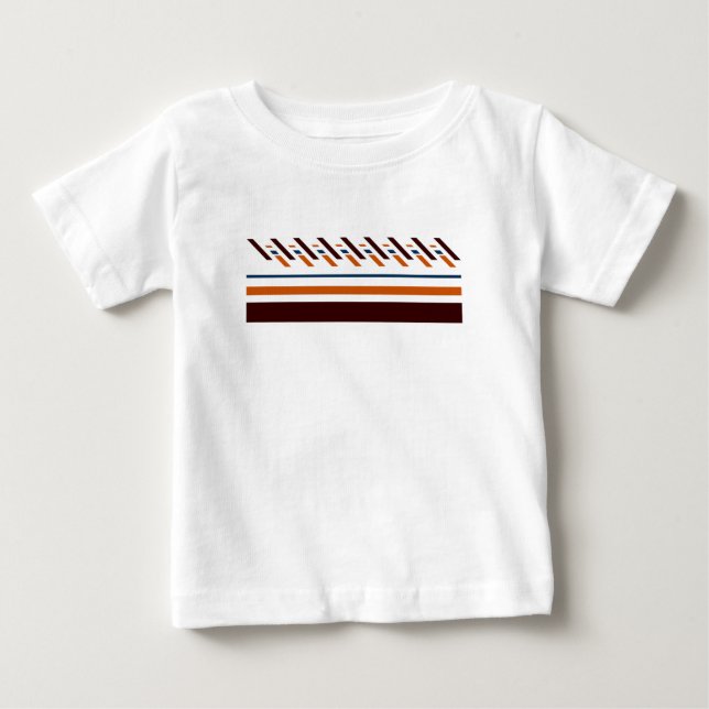 T-shirt Pour Bébé Été  Rayé Coloré  (Devant)