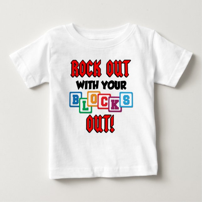 T-shirt Pour Bébé Éteins Avec Tes Blocs (Devant)