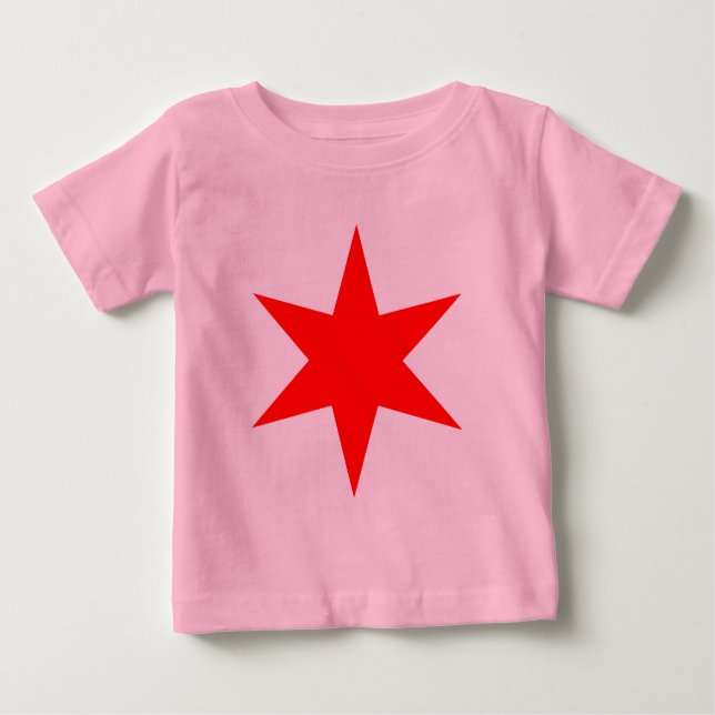 T-shirt Pour Bébé Étoile à 6 pointes de Chicago (Devant)