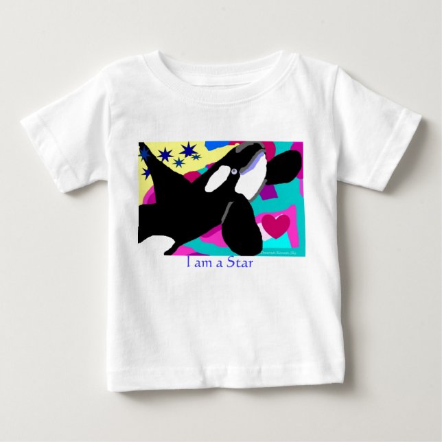 T-shirt Pour Bébé Étoile de la mer (Devant)
