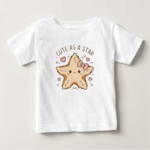 T-shirt Pour Bébé Étoile de mer mignonne