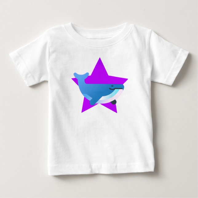 T-shirt Pour Bébé Étoile, La Baleine, Baleine (Devant)