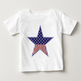 T-shirt Pour Bébé Étoile patriotique de drapeau de KRW Etats-Unis