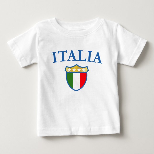T-shirt Pour Bébé Étoiles de la chemise 4 d'emblème de l'Italie (Devant)
