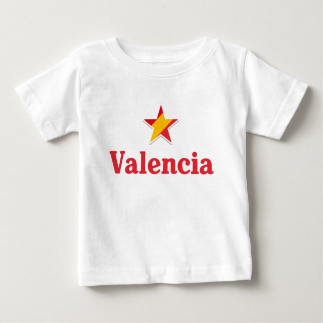 T-shirt Pour Bébé Étoiles d'Espagne – Valence (Devant)