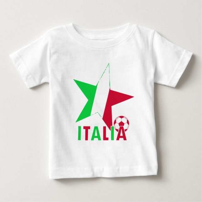 T-shirt Pour Bébé Étoiles du football de l'Italie Italie (Devant)
