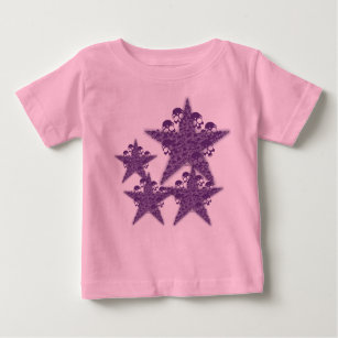 T-shirt Pour Bébé Étoiles K pourpre de crânes
