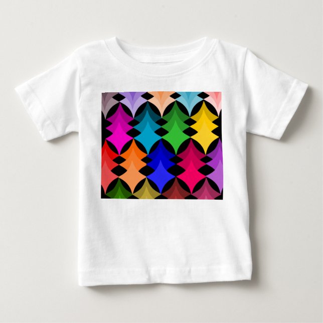 T-shirt Pour Bébé Étoiles modernes du milieu du siècle (Devant)