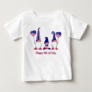 T-shirt Pour Bébé Étoiles, rayures et plaisir Gnome