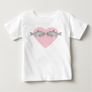 T-shirt Pour Bébé Étrange dessin de poisson vintage