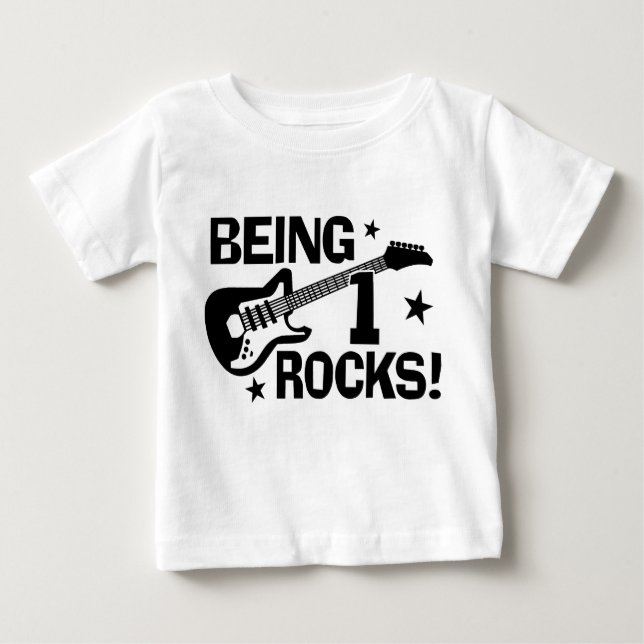 T-shirt Pour Bébé Être 1 Rocks (Devant)