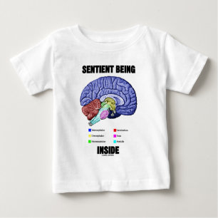 T-shirt Pour Bébé Être sensible intérieur (cerveau anatomique)