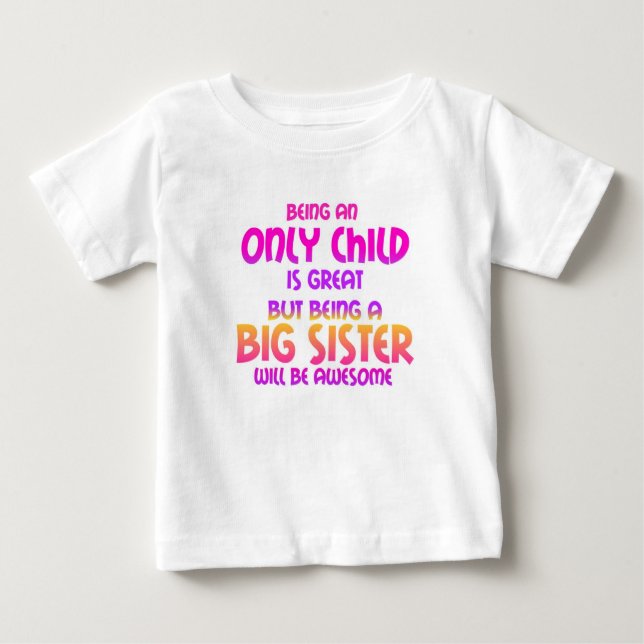 T-shirt Pour Bébé Être un enfant unique est grand, pourpre (Devant)