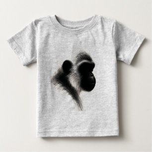 T-shirt Pour Bébé Étude de primate au fusain d'observateur silencieu