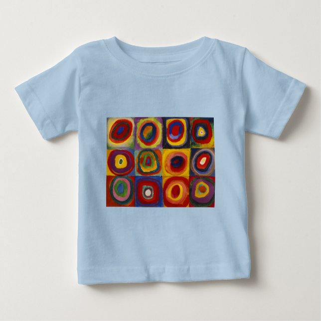 T-shirt Pour Bébé Étude des couleurs des cercles Carré (Devant)