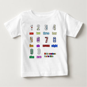 T-SHIRT POUR BÉBÉ ÉTUDE DES NOMBRES FUNTIME