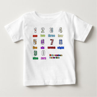 T-SHIRT POUR BÉBÉ ÉTUDE DES NOMBRES FUNTIME