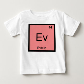 T-shirt Pour Bébé Evelin Nom Chimie Élément Tableau Périodique