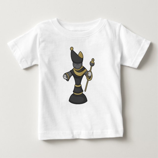 T-shirt Pour Bébé Évêque Échecs Équipe Échecs (Devant)