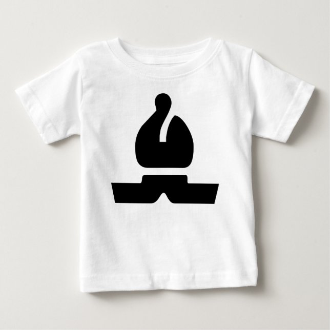 T-shirt Pour Bébé Évêque noir (Devant)