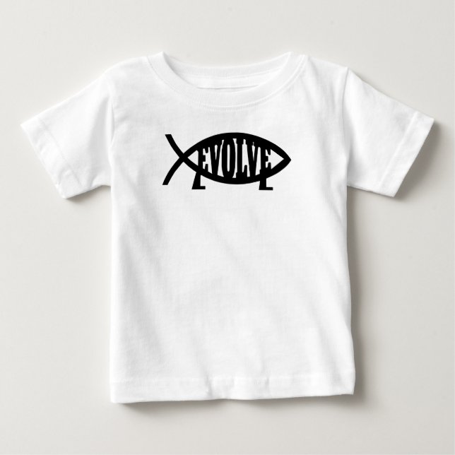 T-shirt Pour Bébé ÉVOLUEZ le PETIT athei drôle de la science (Devant)