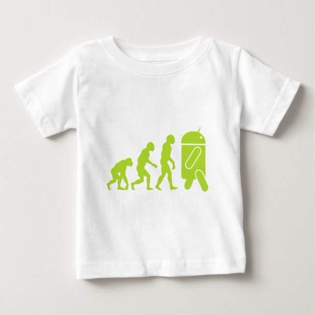 T-shirt Pour Bébé Évolution d'Android (Devant)