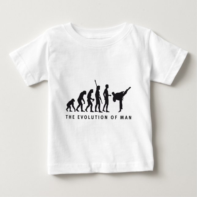 T-shirt Pour Bébé évolution martial sortes (Devant)