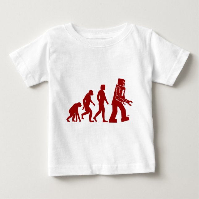 T-shirt Pour Bébé Evolution robotique de l'homme en robot (Devant)